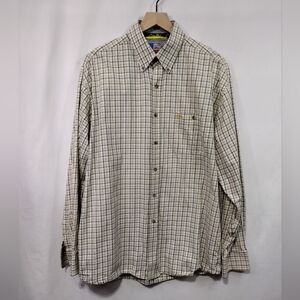 Vintage Wrangler Cowboy Collect Western Plaid Shirt Men's L Retro 90s Y2K Rodeo